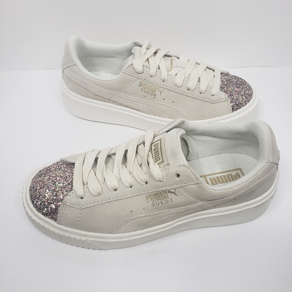 PUMA Suede Platform Crushed Gem Lo-Top Sneaker - Picture 10 of 16